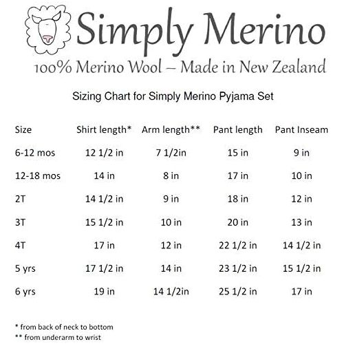  Simply Merino Merino Wool Kids Clothes. Thermal Underwear Base Layer Unisex.