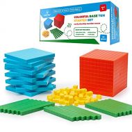 [아마존베스트]Simply Magic 131 PCS Base Ten Blocks for Math - Place Value Blocks, Base 10 Math Manipulatives K-3, Math Counters, Number Blocks, Math Cubes for Kids, Counting Blocks - Kindergarte