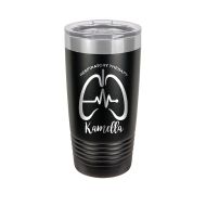 /SimplyCustomLife Personalized Engraved Respiratory Therapy Powder Coated Insulated 20 oz Tumbler 11 colors available