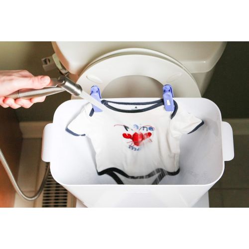  [아마존베스트]SimplyImagine SprayStand - Cloth Diaper Sprayer Splatter Shield - Contains Spray and Debris When Rinsing Cloth Diapers, Clothing, Shoes, and More in Toilet Spray Bucket Pail