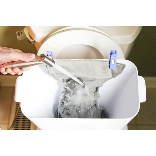 [아마존베스트]SimplyImagine SprayStand - Cloth Diaper Sprayer Splatter Shield - Contains Spray and Debris When Rinsing Cloth Diapers, Clothing, Shoes, and More in Toilet Spray Bucket Pail