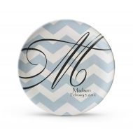 /SimplySublimeBaby Personalized Plate, Chevron Plate, Personalized Monogram Plates, Melamine Dinner Plate, Cake Dish