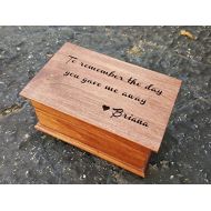 Simplycoolgifts Custom engraved musical keepsake box with your choice of color and song with To remember the day you gave me away quote on top. Great gift for Father of the Bride