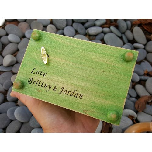  Simplycoolgifts Customized jewelry box with Always and love owls engraved on top, with your choice of color and song. Great gift for anniversaries or weddings.