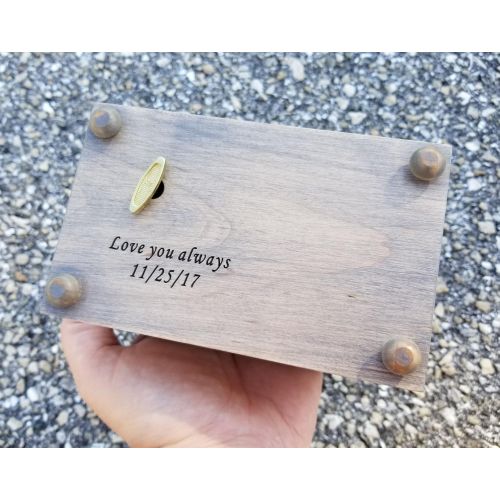  Personalized musical jewelry box with a love quote engraved on top, gift for love, great gift for fifth anniversary handmade by Simplycoolgifts