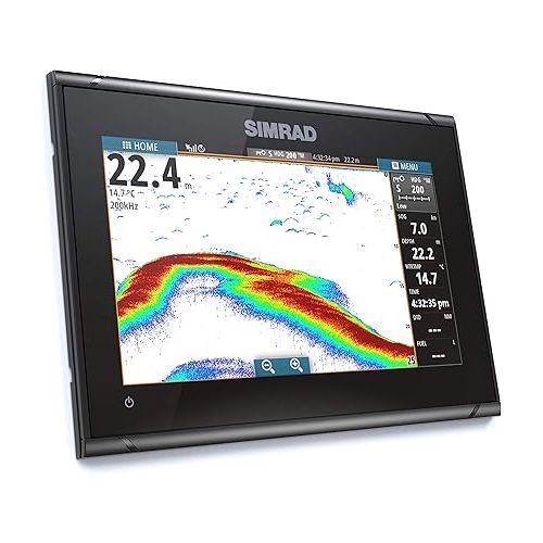  Simrad GO9 XSE - 9-inch Chartplotter with HDI Transducer, C-MAP Discover Chart Card,Black,000-13211-002
