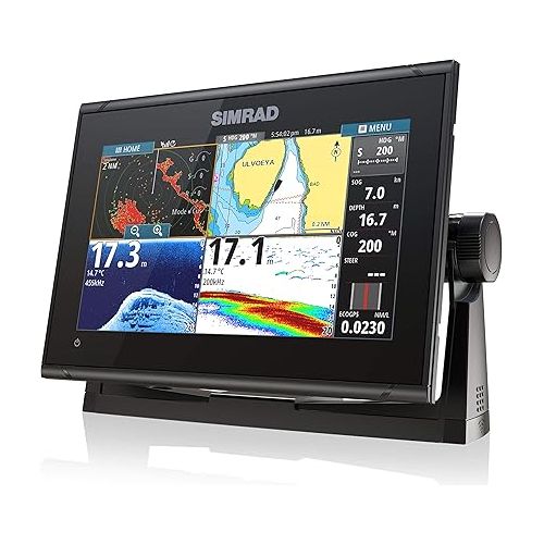  Simrad GO9 XSE - 9-inch Chartplotter with HDI Transducer, C-MAP Discover Chart Card,Black,000-13211-002