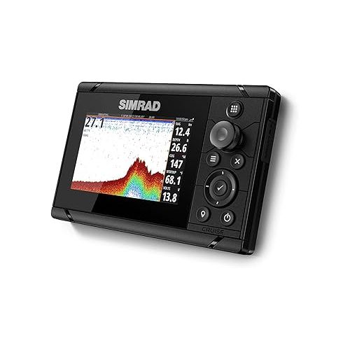  Simrad Cruise 5-5-inch GPS Chartplotter with 83/200 Transducer Preloaded C-MAP US Coastal Maps