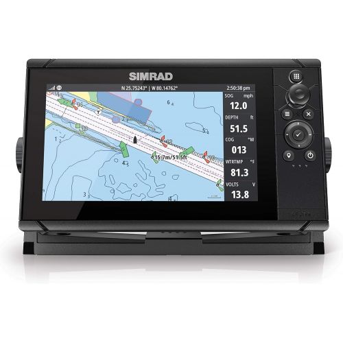  Simrad Cruise 9-9-inch GPS Chartplotter with 83/200 Transducer, Preloaded C-MAP US Coastal Maps,000-14997-001