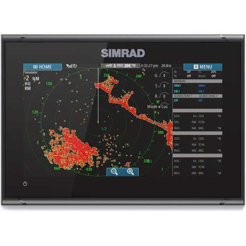  Simrad GO9 XSE - 9-inch Chartplotter with Active Imaging 3-in-1 Transducer, C-MAP Discover Chart Card,Black,000-14840-002