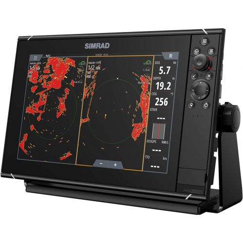  Simrad NSS12 Evo3S - 12-inch Multifunction Fish Finder Chartplotter with Preloaded C-MAP US Enhanced Charts,000-15403-001