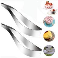 Simuer 2Pcs Stainless Steel Cake Server Cake Pastry Desert Slicer Cutter Perfect for Cakes, Pies, Pastries and desserts Birthday Cake Serving Set Gadget