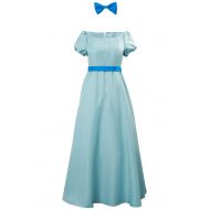 Sinastar Wendy Cosplay Dress Costume Halloween Princess Fancy Maxi Blue Dress for Women Kids