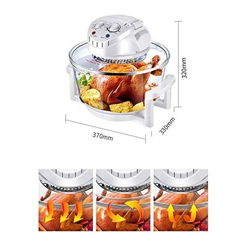  [아마존베스트]-Service-Informationen Halogen Oven Heat Air Oven Halogen Oven Heat Air Grill Convection Oven Halogen Oven 1300 Watt 12 Litre with Expansion Ring Mini Oven Halogen Oven