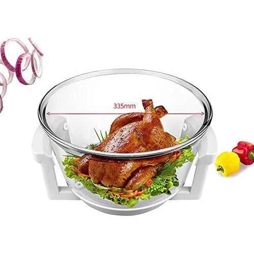  [아마존베스트]-Service-Informationen Halogen Oven Heat Air Oven Halogen Oven Heat Air Grill Convection Oven Halogen Oven 1300 Watt 12 Litre with Expansion Ring Mini Oven Halogen Oven