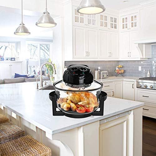  [아마존베스트]-Service-Informationen Halogen Oven Heat Air Oven Halogen Oven Heat Air Grill Convection Oven Halogen Oven 1300 Watt 12 Litre with Expansion Ring Mini Oven Halogen Oven