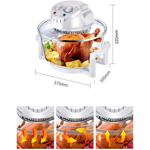  [아마존베스트]-Service-Informationen Halogen Oven Heat Air Oven Halogen Oven Heat Air Grill Convection Oven Halogen Oven 1300 Watt 12 Litre with Expansion Ring Mini Oven Halogen Oven