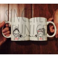 /SincerelyEunice Best Friend Long Distance Coffee Mug Original SE design (TWO MUGS)