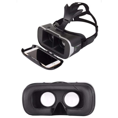  Sincerest VR Headset for iPhone Android Phone Immersive 3D Virtual Reality Glasses Box for 4.7-6.0 inch Smartphone Left-Right Format Movies VR Games + Bluetooth Controller Gamepad