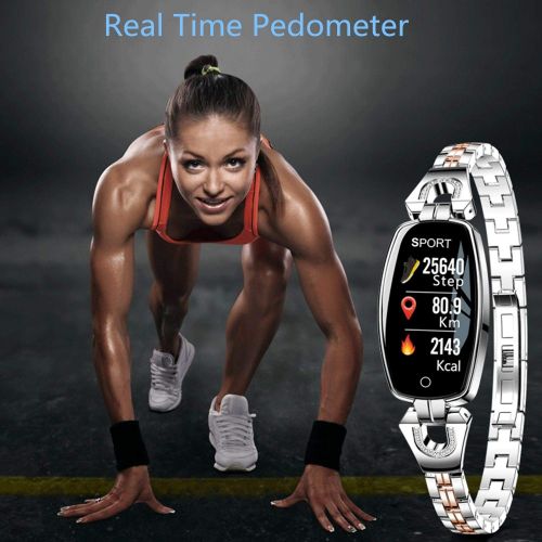  Sincerest Female Smart Bracelet Elegant Calories Distance Sleeping Fitness Tracker Blood Pressure Heart Rate Health Wristand Waterproof Bluetooth Watch Fit for iPhone Android Phone