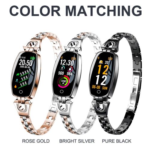  Sincerest Female Smart Bracelet Elegant Calories Distance Sleeping Fitness Tracker Blood Pressure Heart Rate Health Wristand Waterproof Bluetooth Watch Fit for iPhone Android Phone