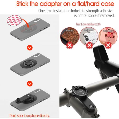  Sincetop Bike Phone Mount for Mountain Bicycle, Universal Aluminum Road Bike Stem Cap Cell Phone Holder, Connect Quickly Riding Clip Stand, MTB Handlebar Clamp Quick Release for iPhone Sams