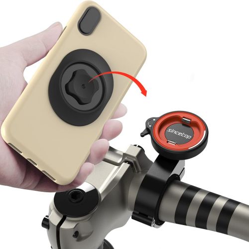  Sincetop Bike Phone Mount,Motorcycle Cellphone Holder with Universal Adapter,Bicycle Out Front Handlebar Mount for Mountain Bike,Scooter,Electric,MTB and Road Bike-Compatible with iPhone/Sa
