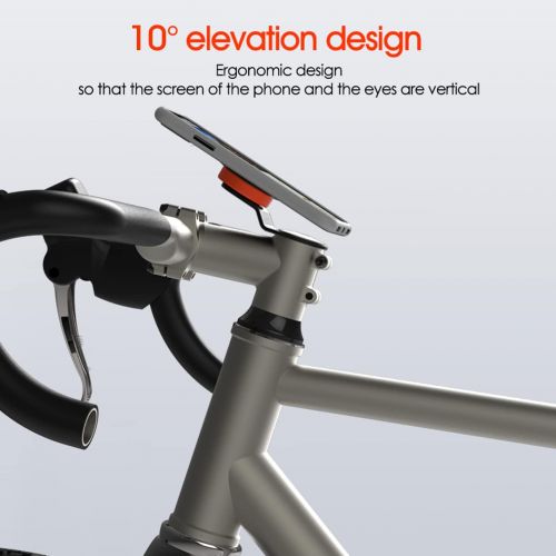  Sincetop Bike Phone Mount,Mountain Bicycle Cell Phone Holder,Universal Aluminum Handlebar Stem Phone Clamp,Cycling Mobile Phone Clip,MTB Road Bike Quick Attach/Release for iPhone Samsung Ga