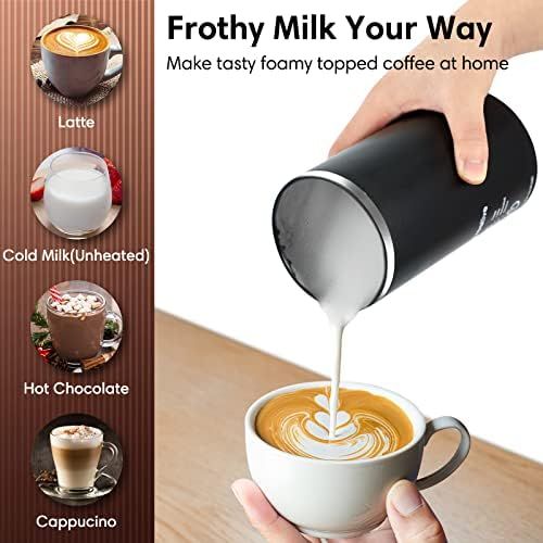  Sincreative Coffee Maker with Milk Frother, 2 In 1 Single Serve Coffee Machine for K Cup Pod and Ground Coffee, Fast Brew Compact Cappuccino Latte Machine Single Cup Brewer with 30 oz Detachab