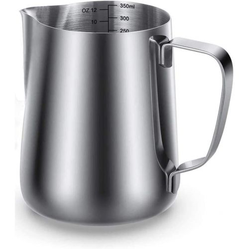  Sindh Milk Frothing Pitcher 350ml, Perfect for Espresso Machines, Milk Frothers, Latte Art - Stainless Steel Jug