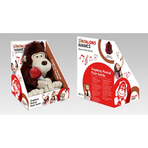  Singalong Buddies Plush Gorilla with Wired Microphone and Built-In Speaker