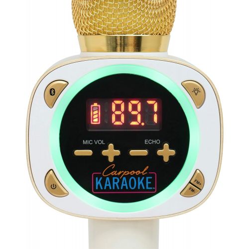  [아마존베스트]Singing Machine CPK545, Official Carpool Karaoke, The Mic, Bluetooth Microphone for Cars, White
