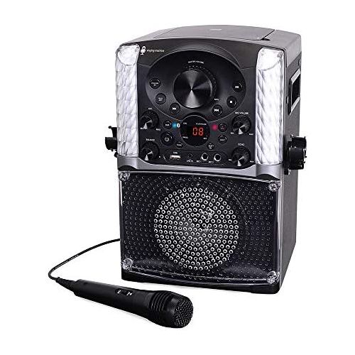  [아마존베스트]Singing Machine SML625BTBK Bluetooth CD+G Karaoke System Black