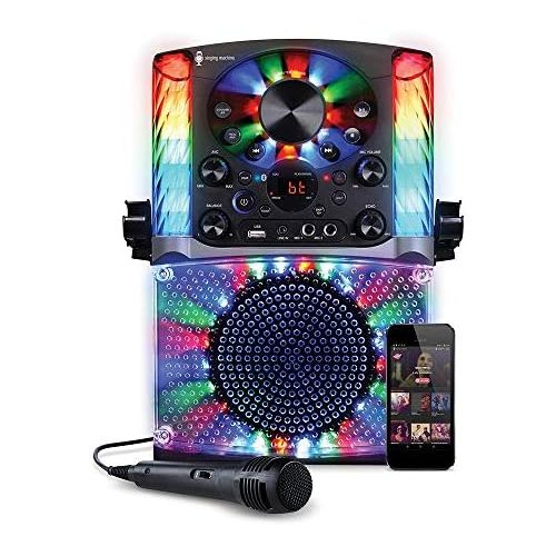  [아마존베스트]Singing Machine SML625BTBK Bluetooth CD+G Karaoke System Black