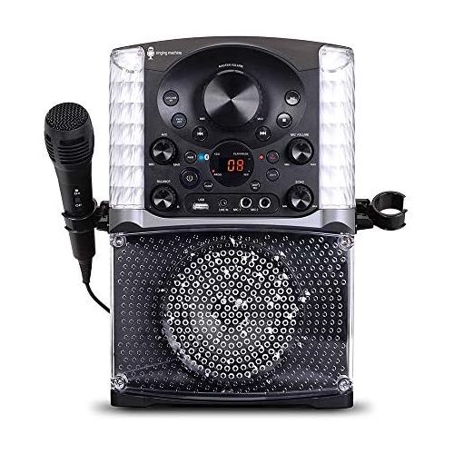  [아마존베스트]Singing Machine SML625BTBK Bluetooth CD+G Karaoke System Black