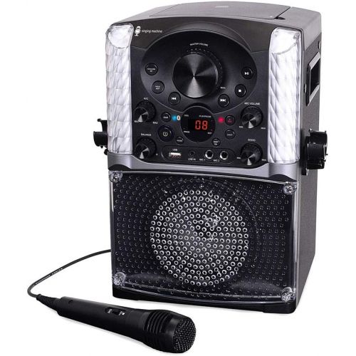  [아마존베스트]Singing Machine SML625BTBK Bluetooth CD+G Karaoke System Black