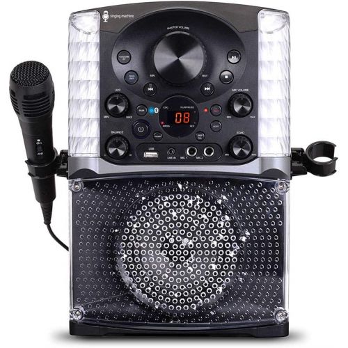  [아마존베스트]Singing Machine SML625BTBK Bluetooth CD+G Karaoke System Black