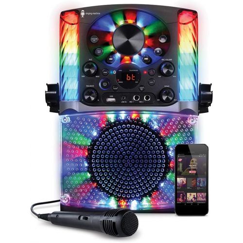  [아마존베스트]Singing Machine SML625BTBK Bluetooth CD+G Karaoke System Black