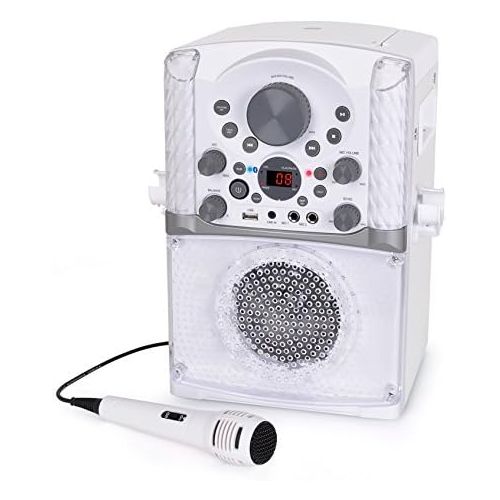  [아마존베스트]Singing Machine SML625BTW Bluetooth CD+G Karaoke System White