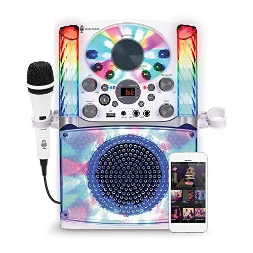  [아마존베스트]Singing Machine SML625BTW Bluetooth CD+G Karaoke System White