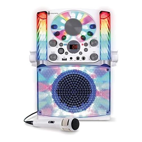  [아마존베스트]Singing Machine SML625BTW Bluetooth CD+G Karaoke System White