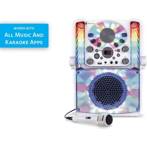  [아마존베스트]Singing Machine SML625BTW Bluetooth CD+G Karaoke System White