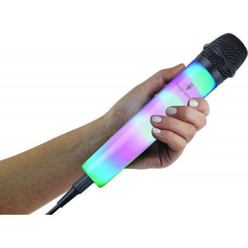  [아마존베스트]Singing Machine SMM225BK Unidirectional Wired Microphone with LED Disco Lights, Black