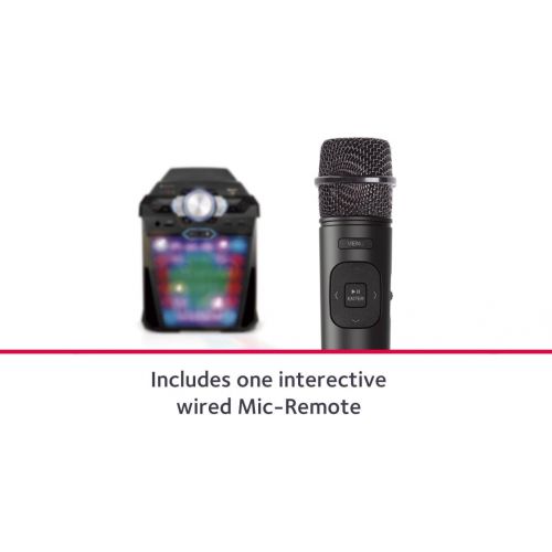  [아마존베스트]Singing Machine SDL366 The VIBE Party Pack Hi-Def Digital Karaoke System with Two Microphones, 10 Song Downloads, Resting Tablet Cradle, and LED Disco Lights