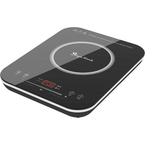  [아마존베스트]12 Portable Induction Cooktop, SINGLEHOMIE1800W Cooker Countertop Burner, Touch Sensor LED Display Plug-in 110-120V / 1800W