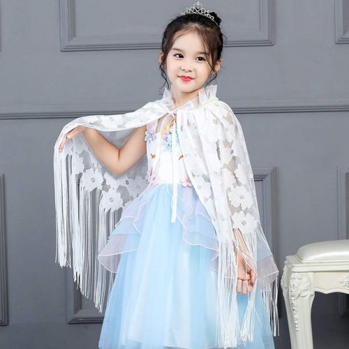  Sinmoocy Girls Princess Cape for Kids Halloween Cosplay Costume Birthday Party Dress Cover up 3-8 Years