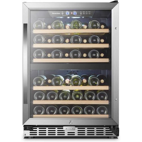  [아마존베스트]24 Inch 44 Bottles, Sinoartizan Built-in Dual Zone Wine Refrigerator Cooler
