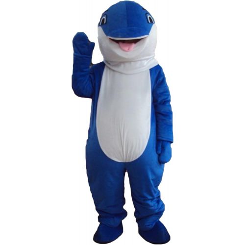  Sinoocean Dolphin Adult Halloween Mascot Costume Fancy Dress Cosplay Outfit