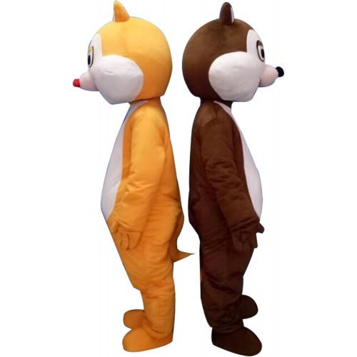  Sinoocean Chip and Dale Chipmunk Squirrel Mascot Costume Cosplay Fancy Dress Outfit