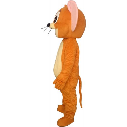  Sinoocean Jerry Mouse Adult Mascot Costume Cosplay Suit Fancy Dress Outfit